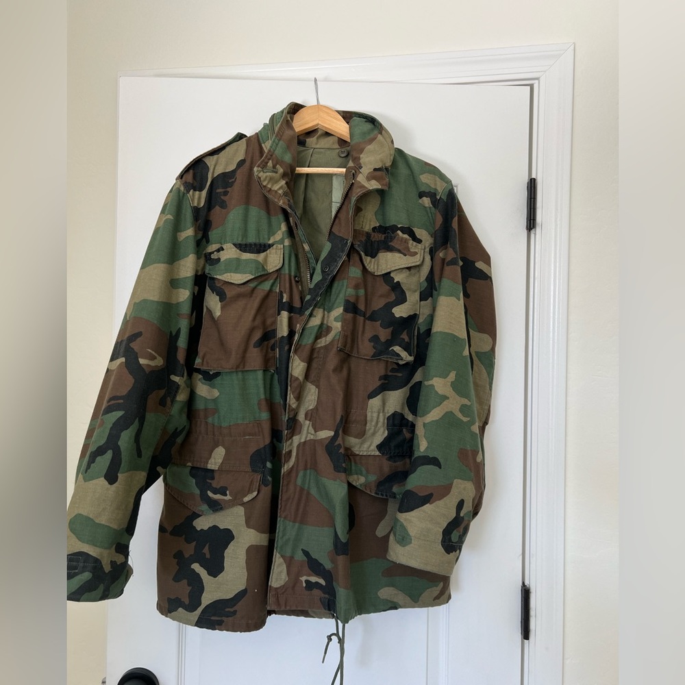 Medium long military jacket
